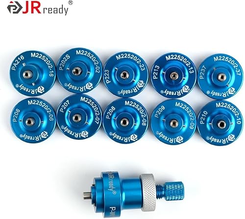 Miniatura 11 de JRready ST2060-AS2G M22520 2 01 Kit de crimpadora de sangría NEW-AS2G 615717 Herramienta de crimpado de aviación y 7 posicionadores y calibre G125