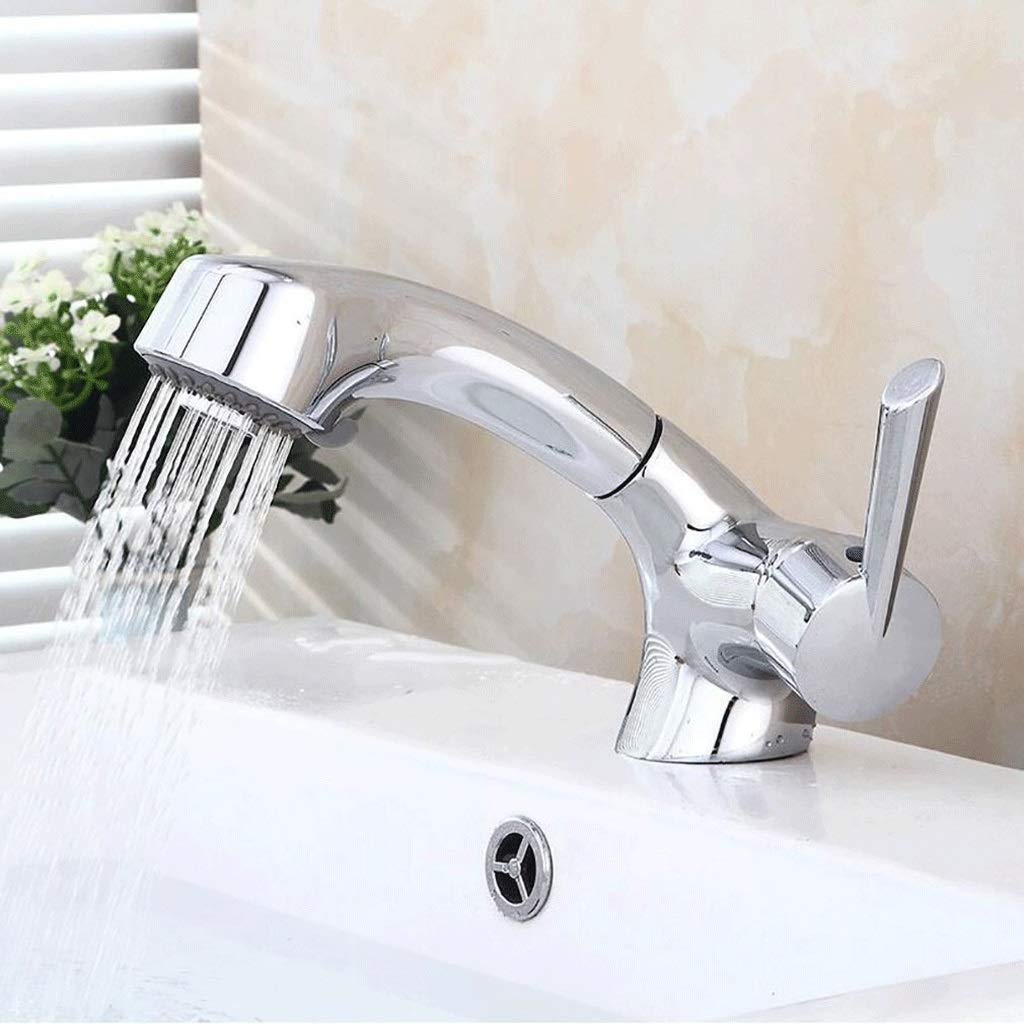 Mitigeur de lavabo chrome petit robinet levier salle de bain eau chaude froide