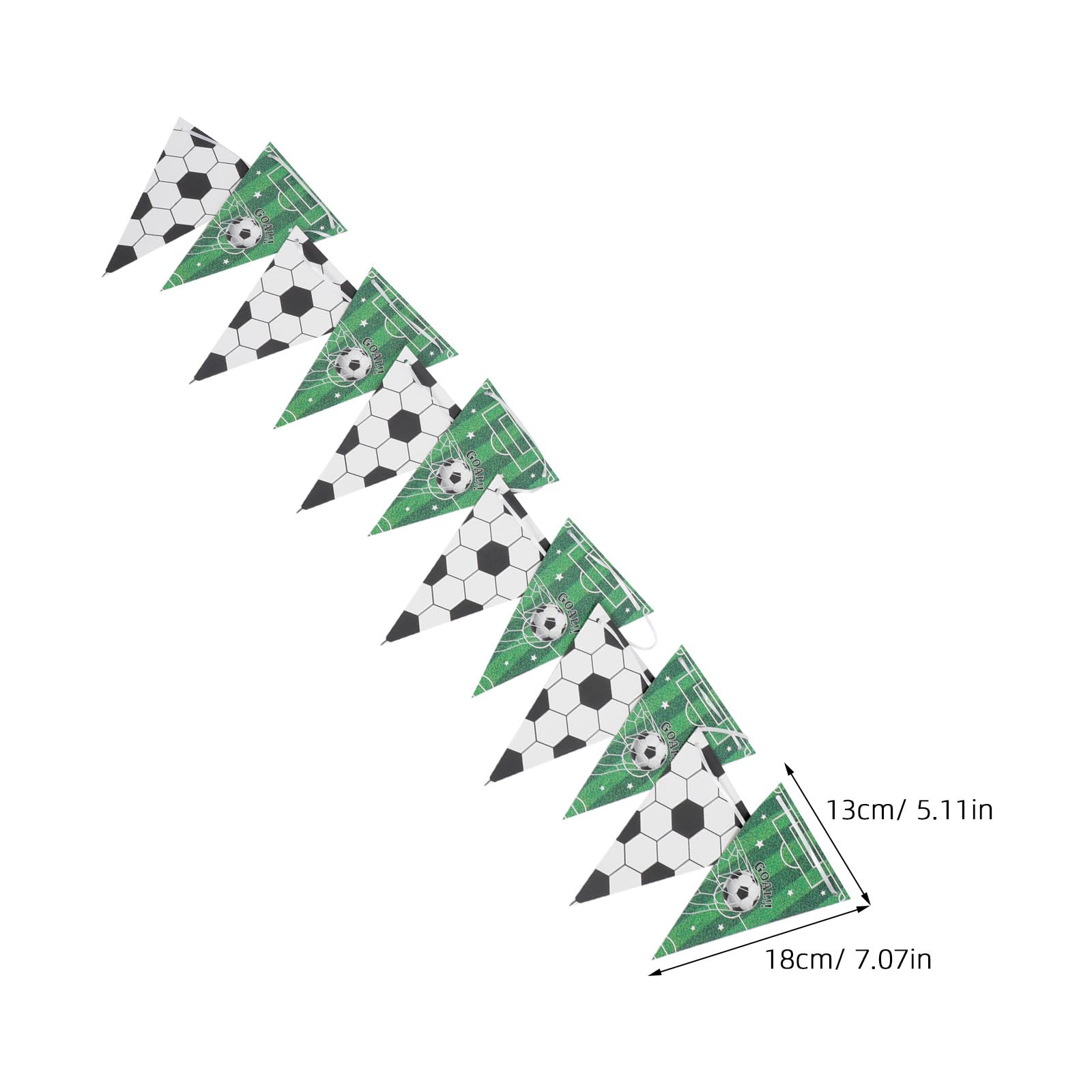 iplusmile Guirlandes De Fanions De Football Lot De 5 BannièRes Triangulaires En Papier Aux Couleurs Assorties DéCorations De FêTe Coupe Du Monde 2026 Et Anniversaire À ThèMe Football