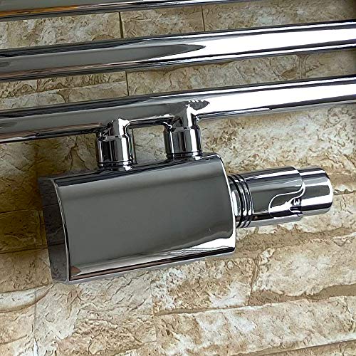 Chrom mit Thermostat Chrom für Heizkörper Eckform Mittelanschluß 50mm Cover