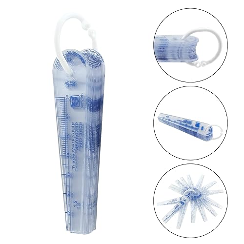 Miniatura 2 de 1 paquete de medidores de plástico de 0.002-0.079 in de grosor, herramientas de medición 20 en 1 para medir el espacio