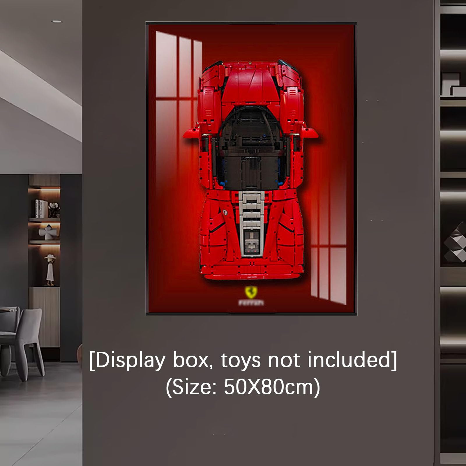 iLuane Tableau Mural pour Lego Technic Ferrari Daytona SP3 42143, Objets de Collection Lego pour Adultes, Support Mural de Voiture pour kit de Construction, Cadeaux pour Les Amateurs de Lego (Panneau iLuane Tableau Mural pour Lego Technic Ferrari Daytona SP3 42143, Objets de Collection Lego pour Adultes, Support Mural de Voiture pour kit de Construction, Cadeaux pour Les Amateurs de Lego (Panneau