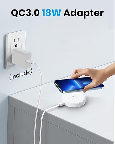 Miniatura 7 de Cargador inalámbrico magnético para Apple almohadilla de carga MGG Mag-Safe para iPhone 15141312 Pro MaxPlusMini - Almohadilla de carga Mag para