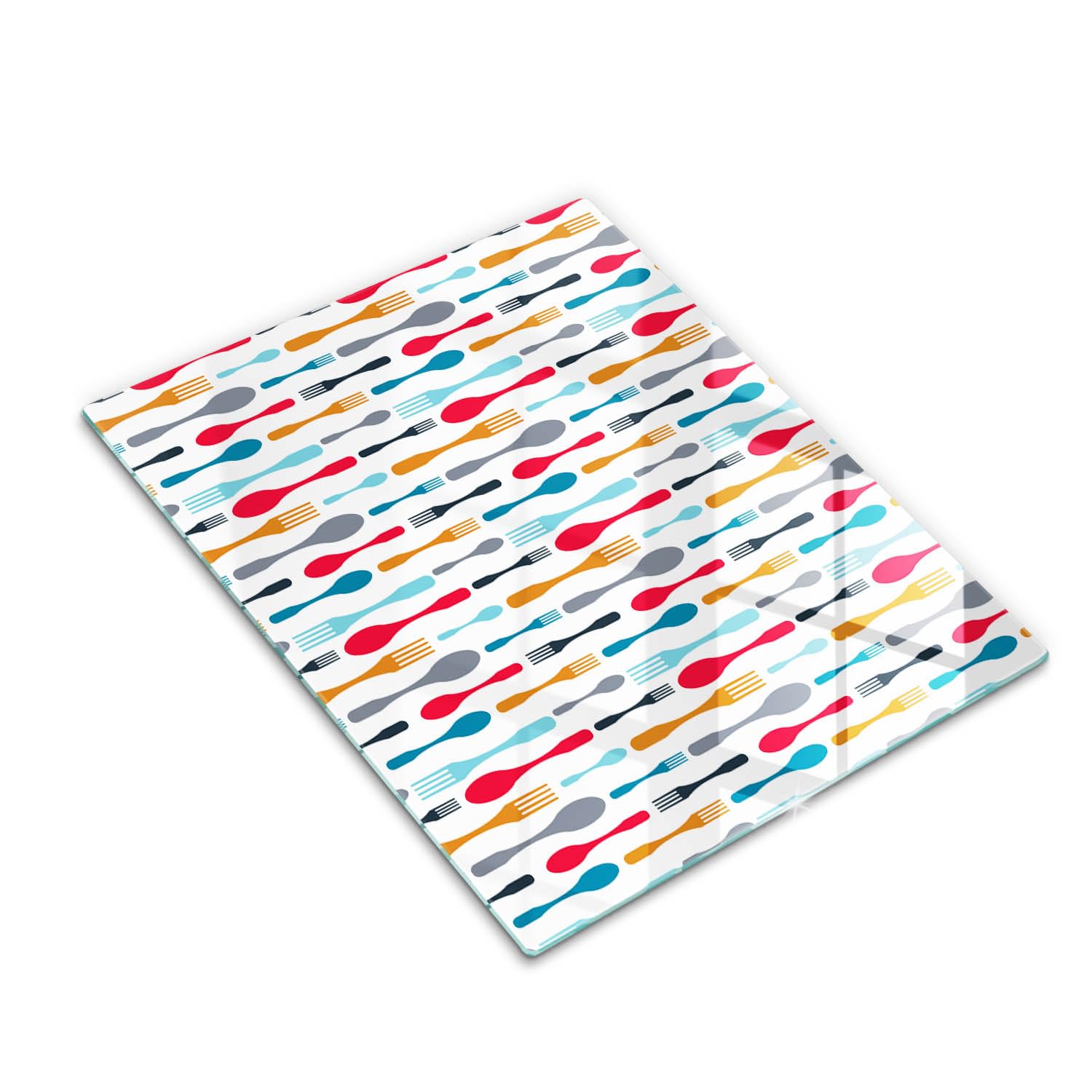 Tabla de cortar de vidrio | Multicolor | Superficie impresa