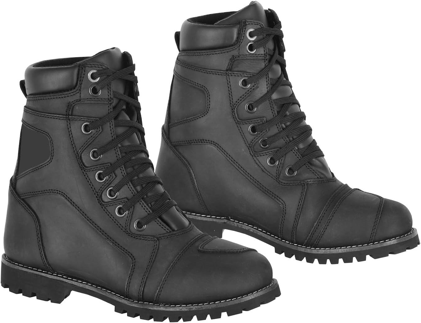 Motorcycle Boots Men's Bike Footwear Touring Motorcycle Sneakers Ankle Protection Shoes Non-Slip Rubber Sole Black