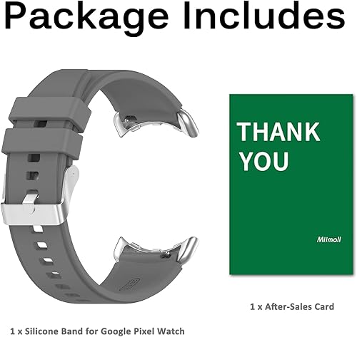 Miniatura 8 de Miimall Compatible Google Pixel Watch Bands, Pixel Watch Band for Men Women, Waterproof Soft Silicone Strap, Lightweight Sport Wristband Strap for