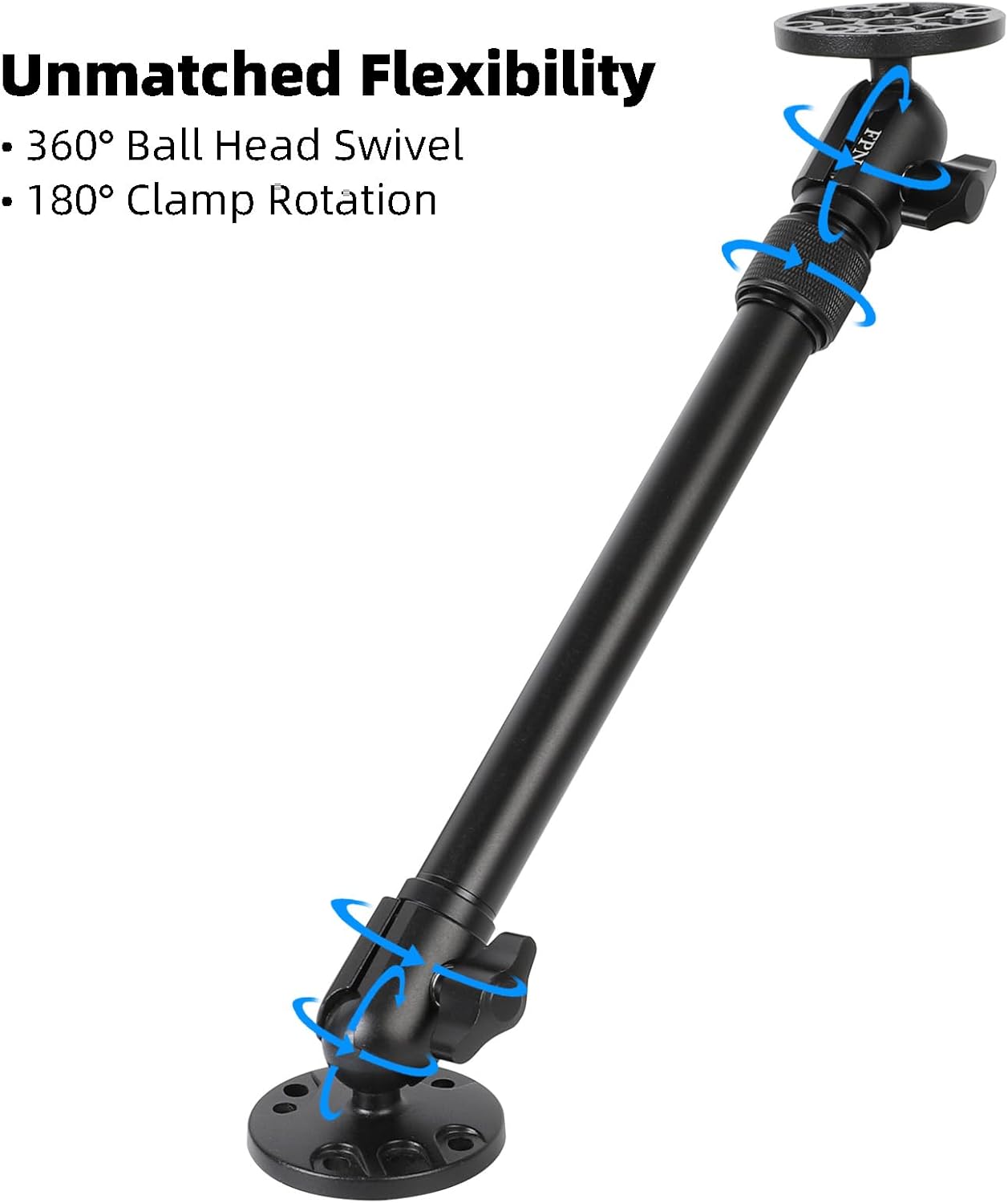 All-Aluminum Extension Double Socket Arm, Adjustable Telescopic Mounting Arm 11.5 to 17 Inch, Compatible with RAM B Size Mounts and Other Industry Standard 1" / 25mm Ball Components