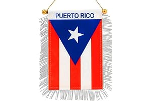 Puerto Rican Heritage Pride Car Rearview Mirror Ornament