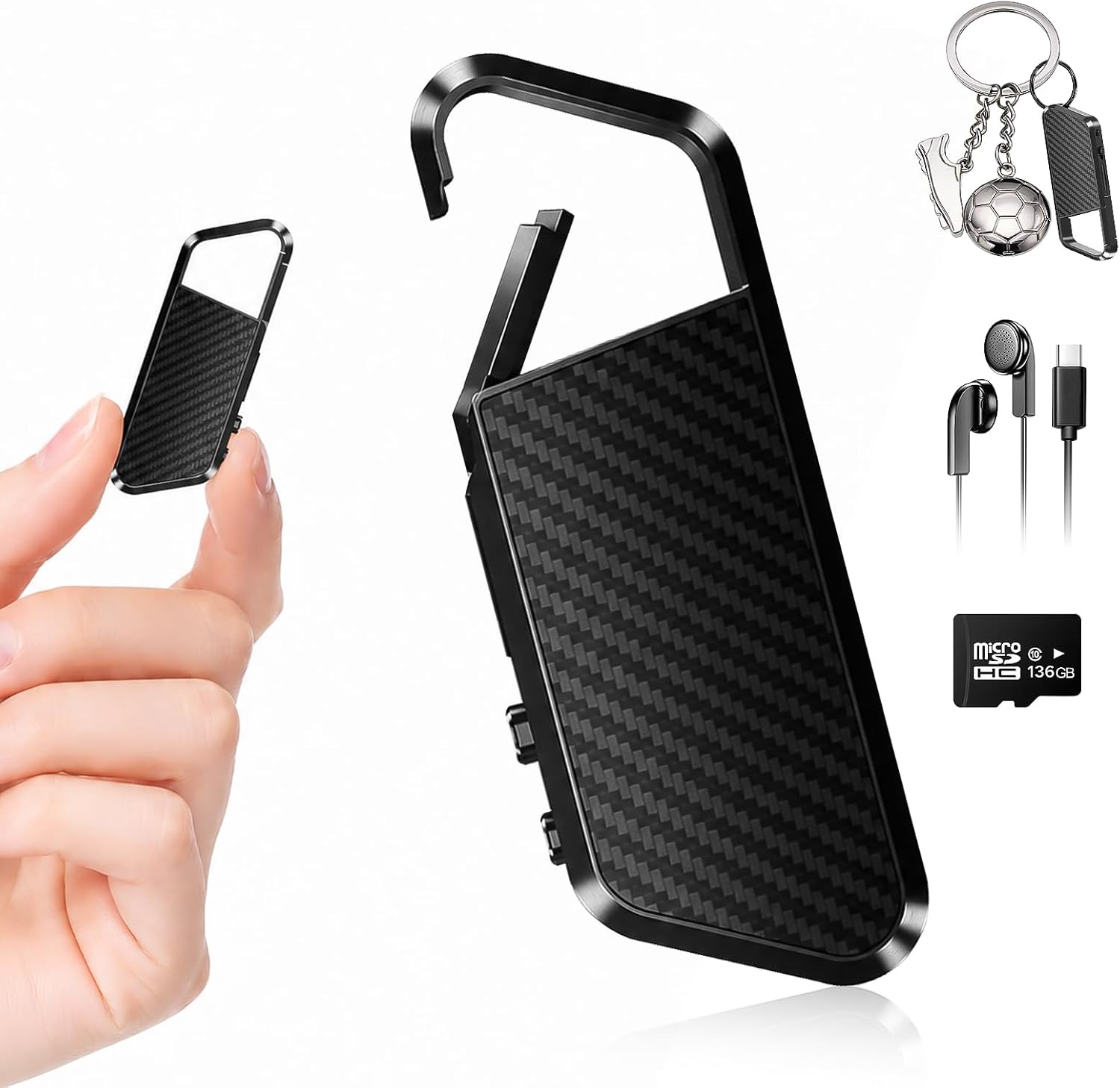 72GB Voice Activated Recorder - 10860H Recording Device with Noise Reduction DSP 6.0 Portable Audio Recorder for Lecture & Meeting - Digital Vioce Recorder with Playback