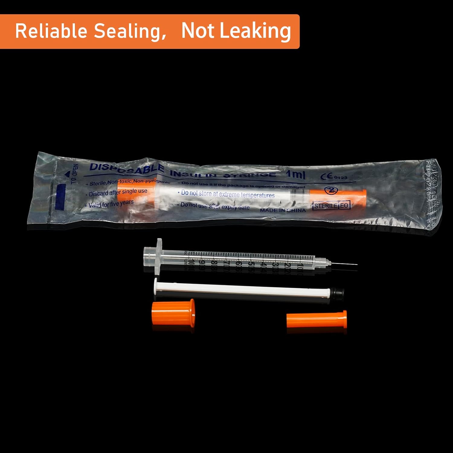 1ml/cc 31G Syringe 5/16" (8mm) Needle, Disposable Individual Package Pack of 100