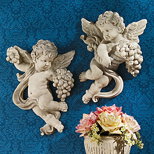 Design Toscano SH9715239 Cherub Harvest Wall Sculptures thumb #2