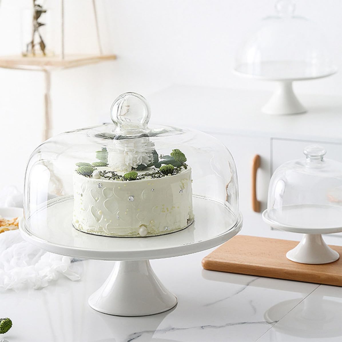 Color Soporte Claro Cerámica en Patas con de Tartas para Bodas