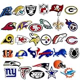 Mogiafo 32PCS Football Team Shoe Decoration Charms PVC Cute Clog Pins Shoe Bracelet Wristband Birthday Party Favors Supplies Gifts blue