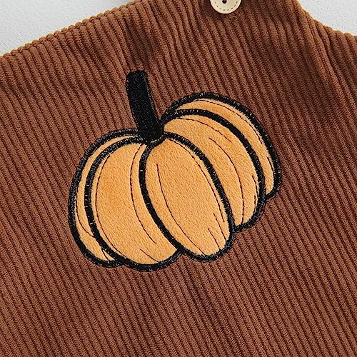 Halloween Baby Girl Boy Outfit Pumpkin Ghost Romper Corduroy Overalls Sleeveless Jumpsuits Fall Unisex Clothes4