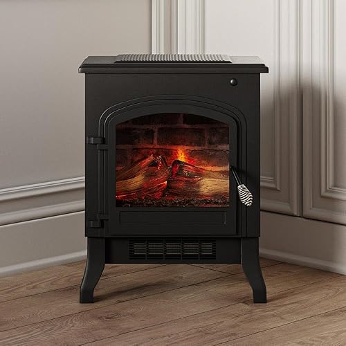 Miniatura 9 de Country Living Calentador eléctrico de chimenea independiente infrarrojo de 18 pulgadas en negro  Proporciona calor de zona suplementaria con