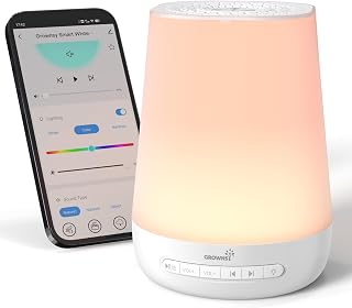 Baby Sound Machine, Baby White Noise Machine for Sleeping with Night Light -34 Soothing Sounds, App Control, Wake up&Sleep Schedule, Favorite Settings, and Timer
