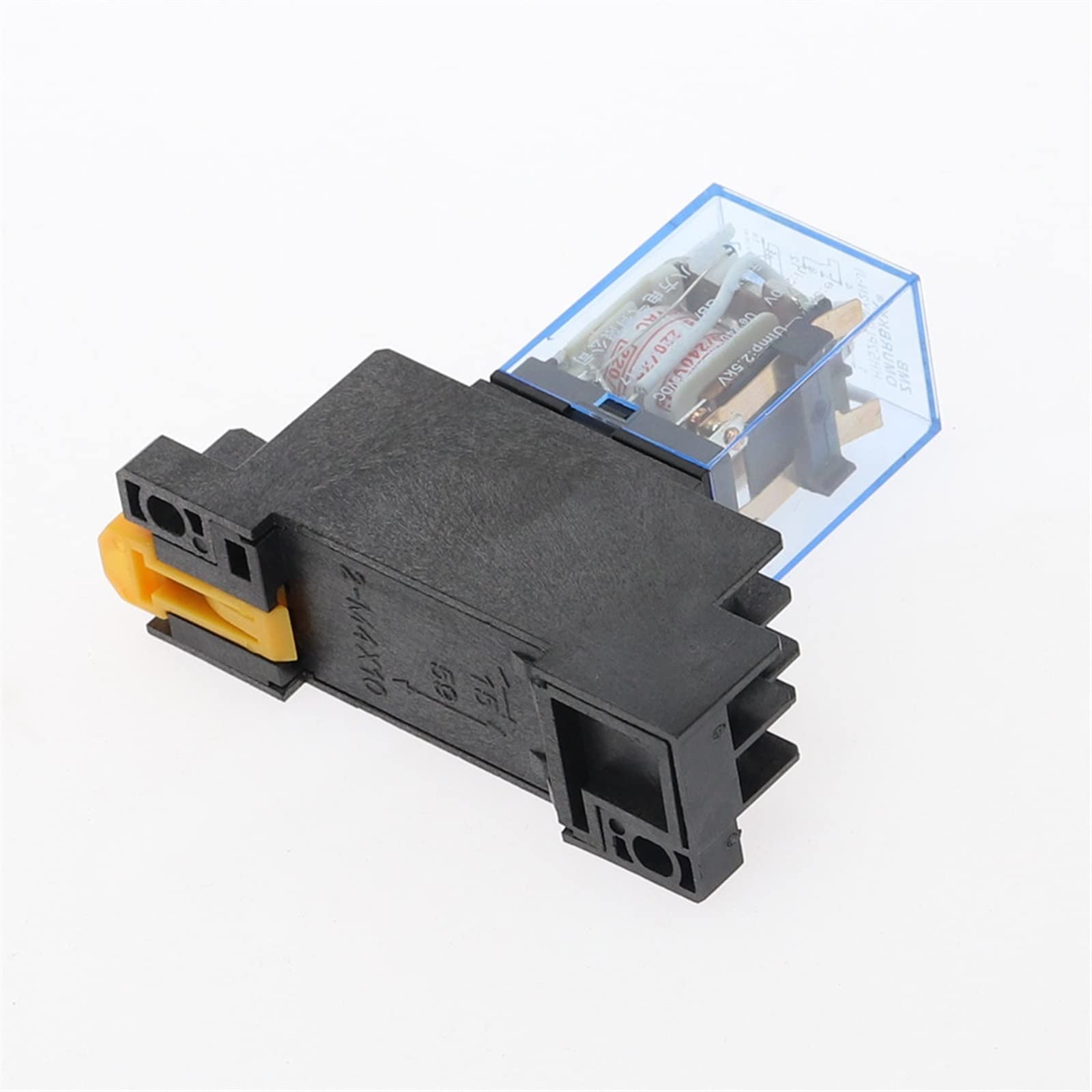 Juego de 10 relés potencia electromagnética DPDT bobina MY2NJ con Base enchufe, 8 pines CC/CA 12V 24V 36V 110V 220V 380V(Motor With Bracket)