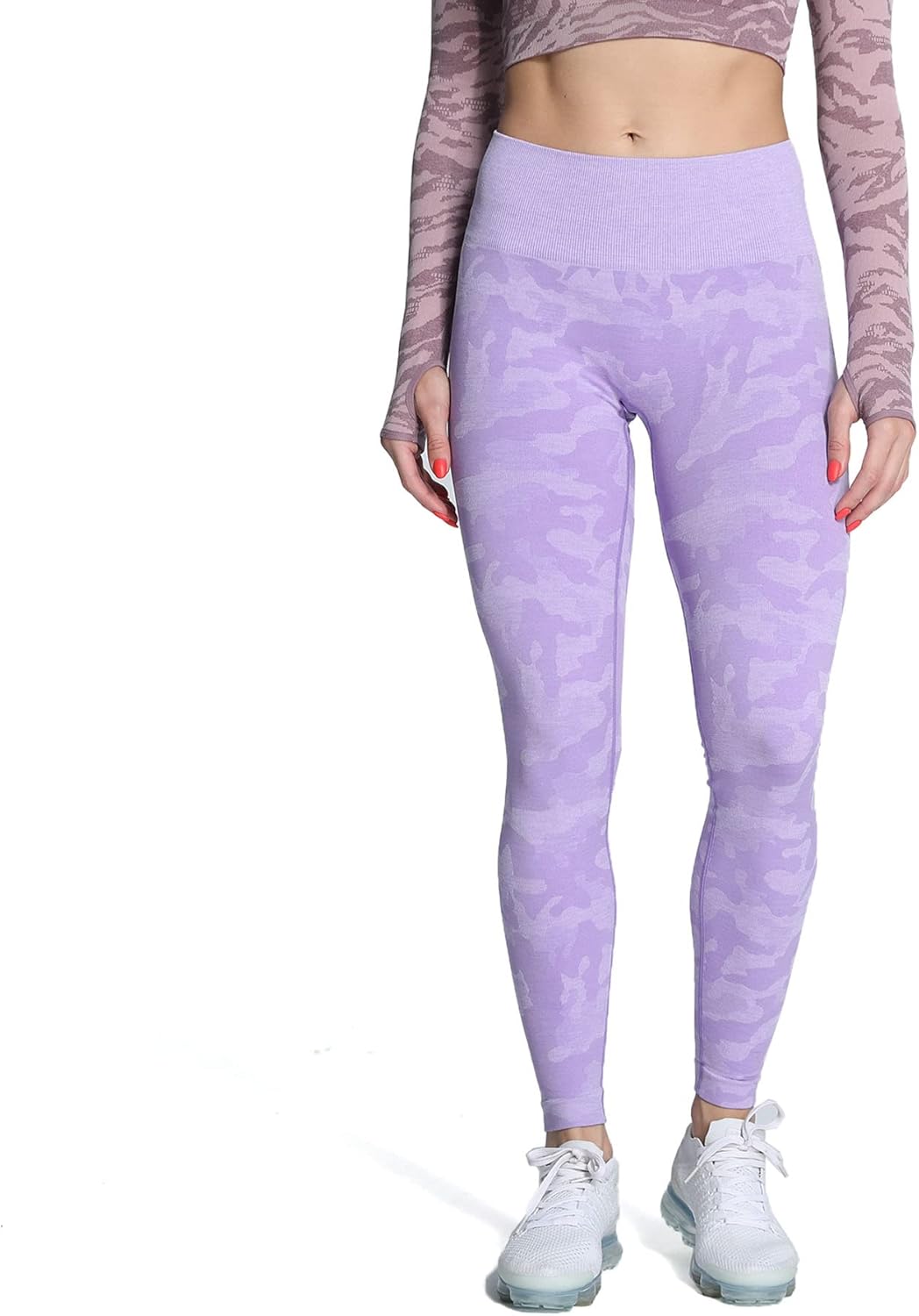 Aoxjox Women's Camo Leggings Enhanced High Waisted Workout Seamless Leggings Yoga Pants at  Women’s Clothing store