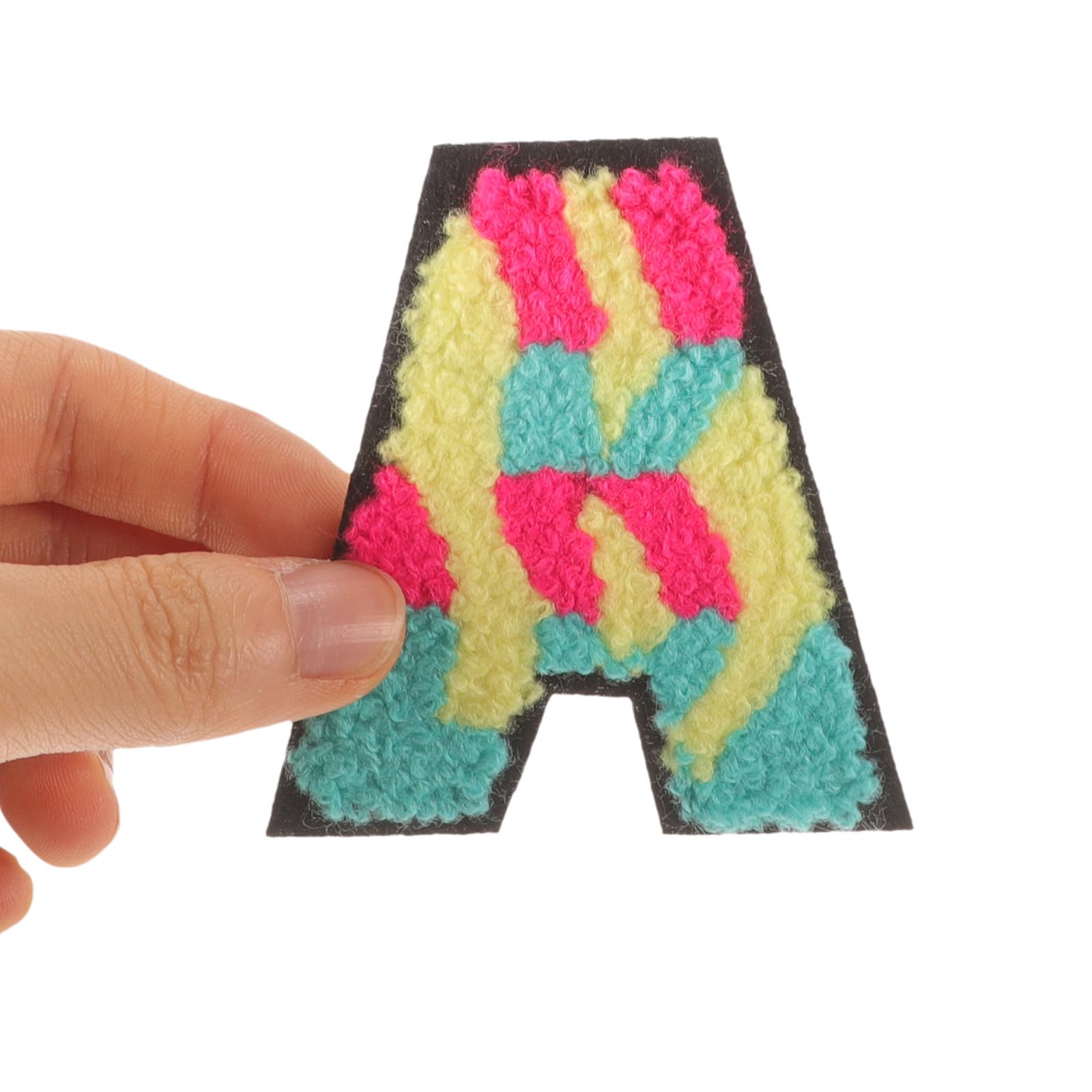 SEWACC 130 Pièces Lettres Thermocollantes pour Tissu en Éponge Chenille, Patchs Brodés pour Décoration et Réparation de Vêtements, Transfert Thermique Facile pour DIY