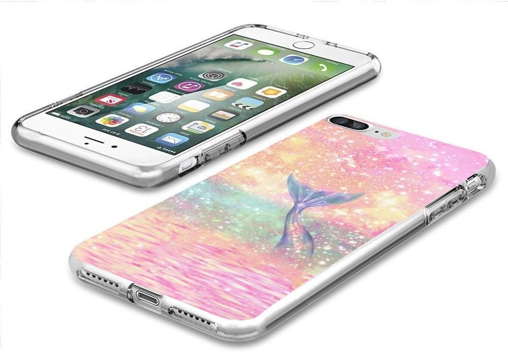 cocomong for iPhone 7 Plus iPhone 8 Plus Case Cute Shining Mermaid Scale Clear Design Potective Soft TPU Ultra Thin Phone Cover for Girls Women Shockproof Bumper Anti-Drop-Scratch