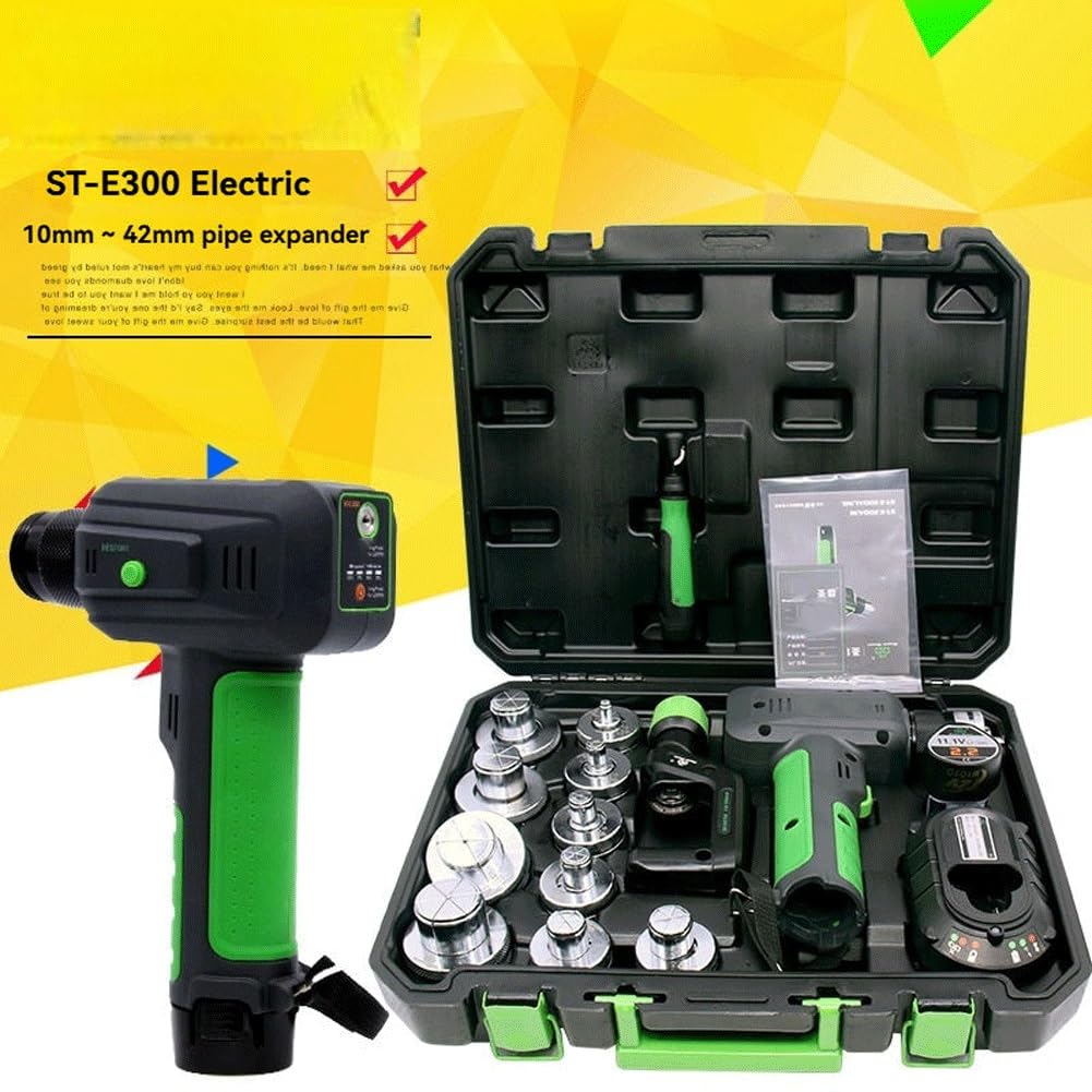 Kit de herramientas expansoras hidráulicas eléctricas con cabezales reemplazables, batería de litio y cortador de tuberías, herramienta de ensanchamiento para tuberías de 3/8 a 1-1/8 pulgadas