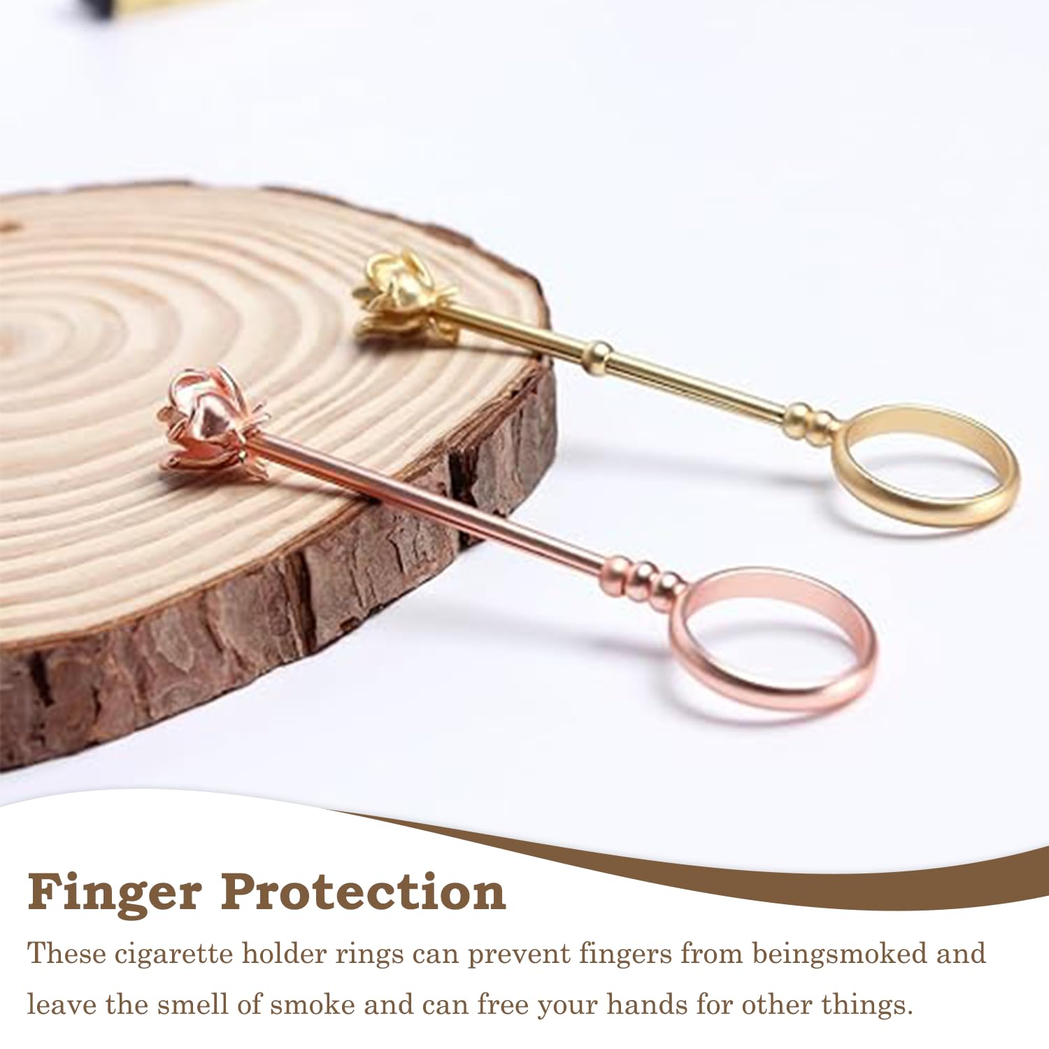 cigarette holder ring amazon Pack of 2 Cigarette Holder Ring, Finger Cigarette Ring, Retro Cigarette  Finger Ring, Cigarette Holder Ring Clip, Smoker Holder Ring, for Men and