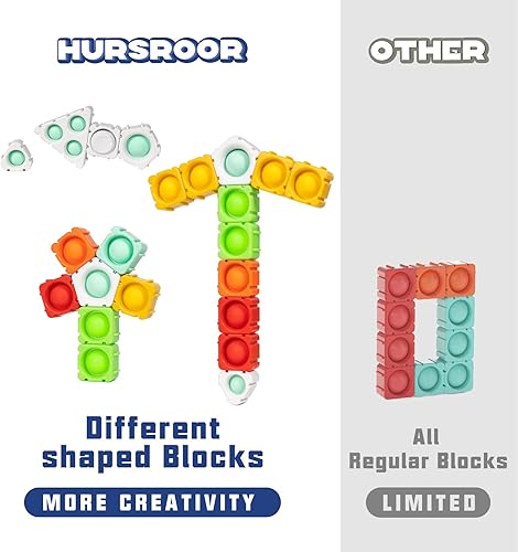 Miniatura 3 de HURSROOR Juguetes para ansiedad 3 en 1 bloques de construcción para niños juguetes sensoriales para niños autistas juguetes para el aula paquete de