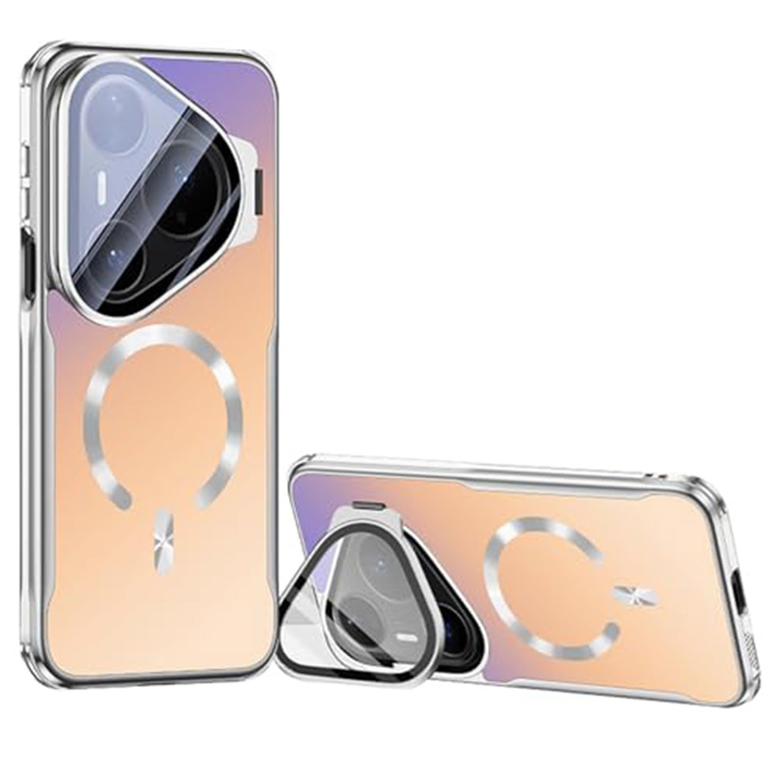 Carcasa Huawei Pura 90 Pro Max magnética con soporte de coche antiarañazos