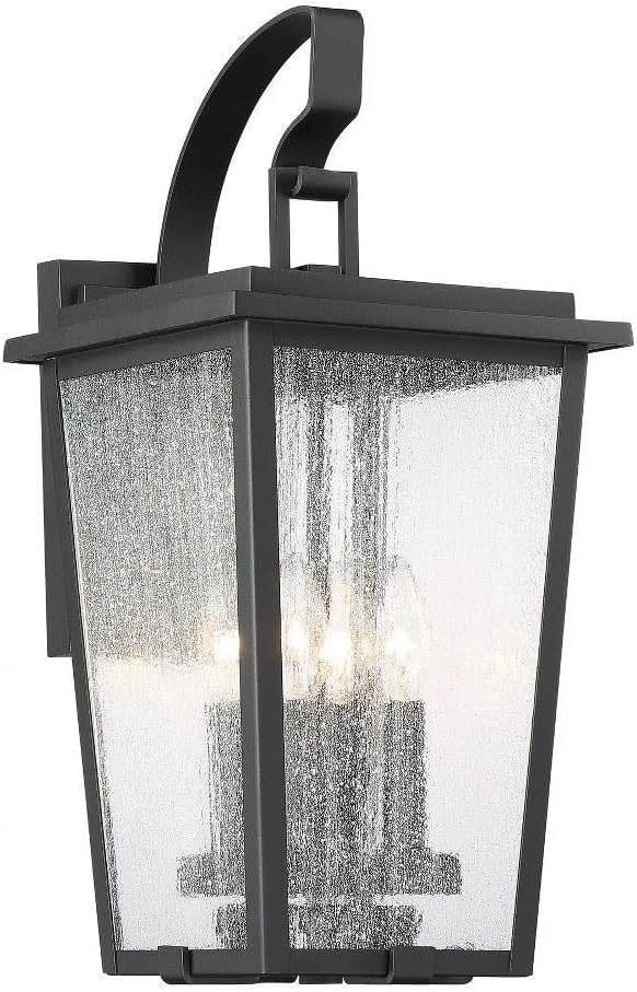 Minka Lavery 72752-66G Cantebury Outdoor Wall Sconce Lighting, 4-Light, 240 Watts, Sand Black Burnt Gold (20" H x 9" W)