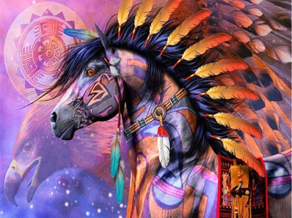 Peinture par numéros cheval kit peinture acrylique DIY tableau maison 40x50