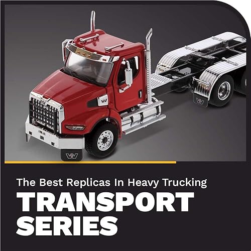 Miniatura 7 de Diecast Masters Escala 1:50 Western Star 49X SB Tridem Tractor - Capó de apertura, motor diesel Detroit, puertas de apertura con interior de cabina