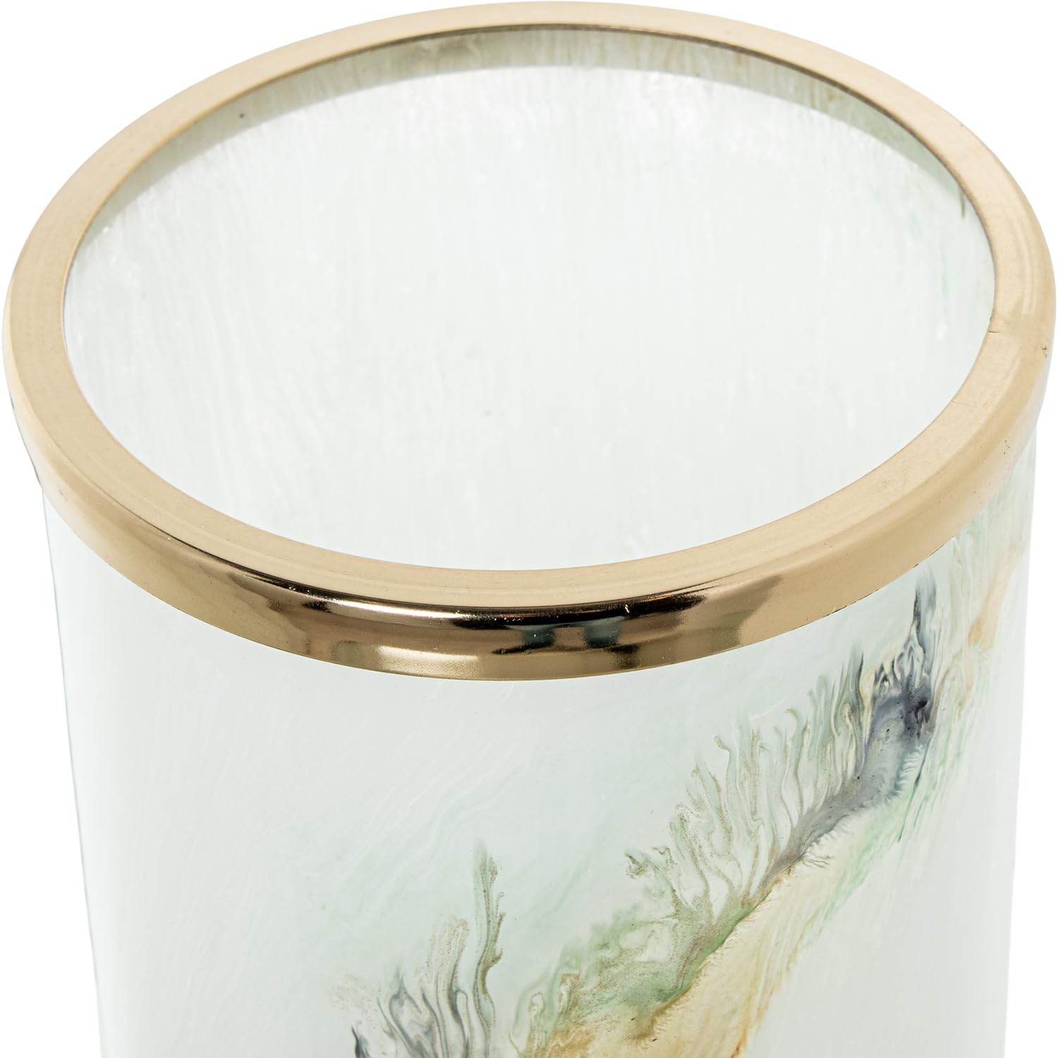 Homstart Portavelas Decorativo Portavelas Cristal con Base Alum Inio, 39 x 19 x 20 cm