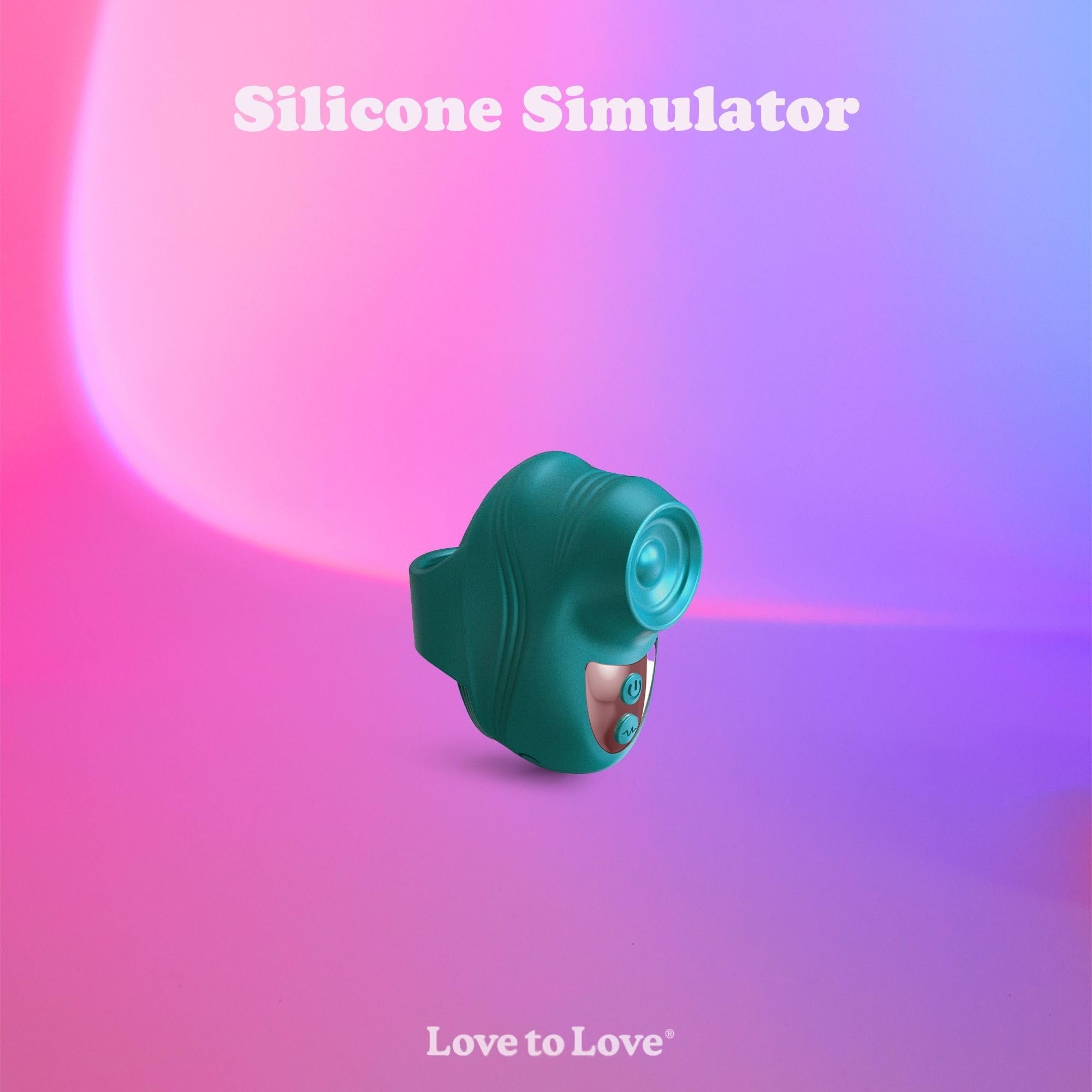 Love to Love Kisscool – Stimolatore Clitorideo Ricaricabile, Anello Vibrante per Donna, 10 Modalità, Impermeabile, Uso Solo & Duo