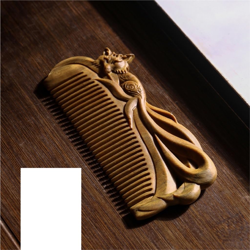 Peruka Grzebień Wooden Fine-toothed Comb for Home Massage Comb for Women's Curly Hair Comb for Men's Short Hair Duże grzebienie do włosów