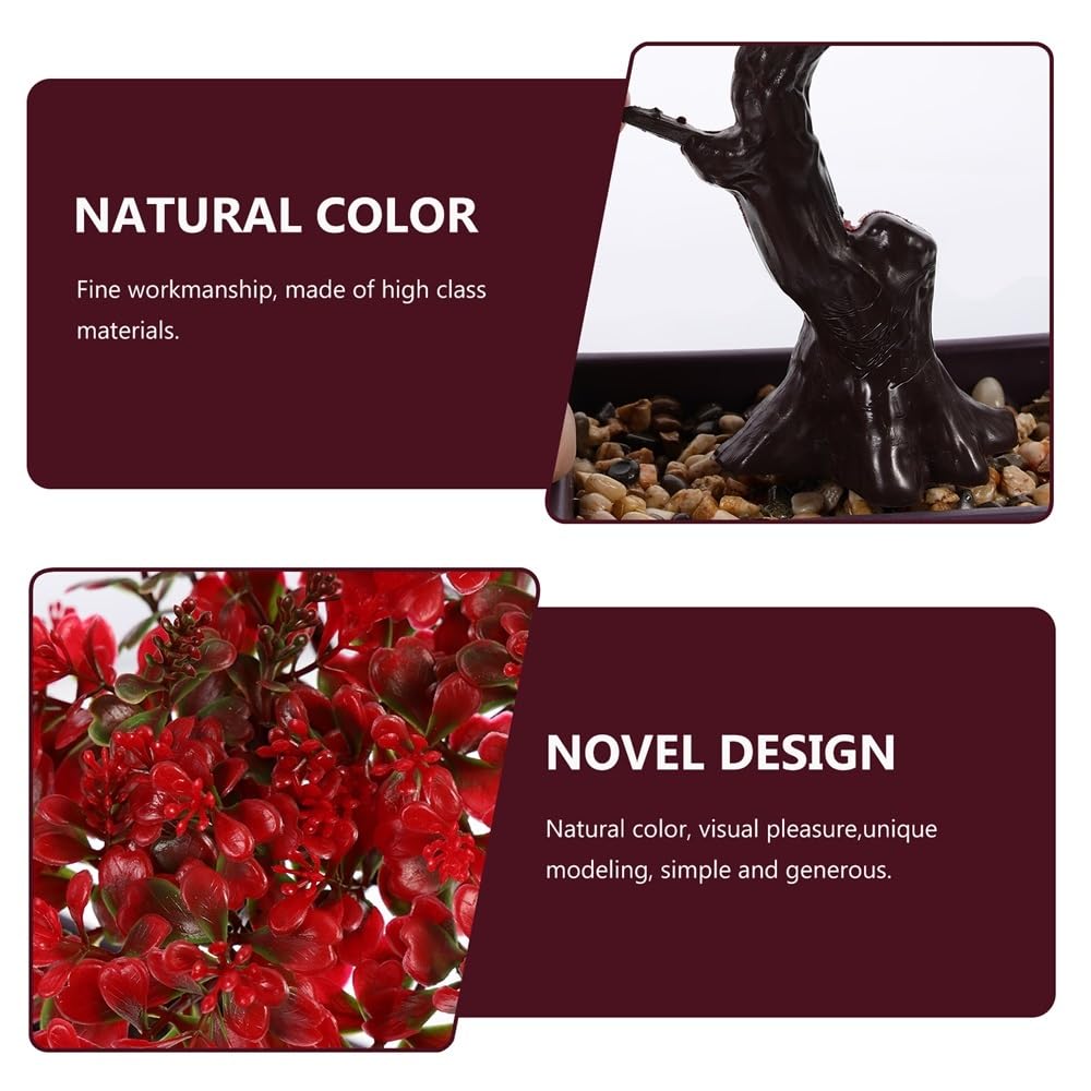 Bonsaï Artificiel Plantes artificielles en Pot, bonsaï Artificiel, Fausses Plantes, Simulation d'arbre, décoration de Table de Jardin d'invités Décoration de bonsaï(Yellow)