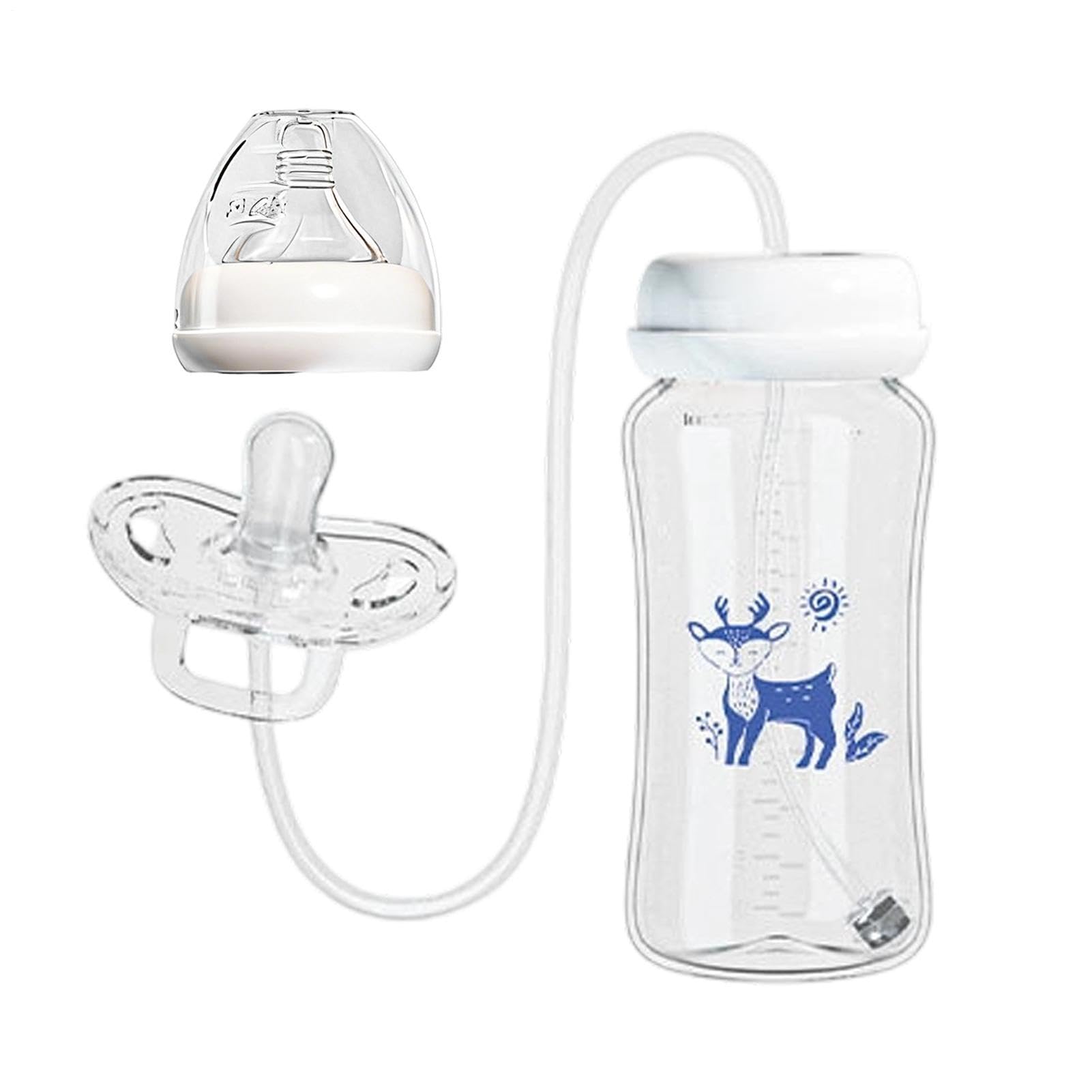 Milk Bottle | Leakproof Silicone Feeder | Breast Milk Bottles for Travel | for Outdoor Travel Nursery Daycare Camping Picnic Breastfeeding Storage