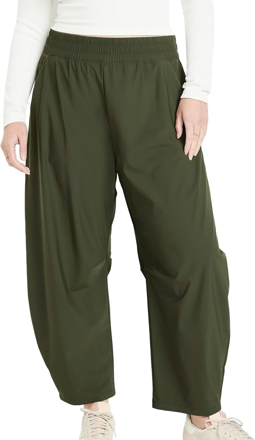 Barrel Pants Women Baggy Wide Leg Elastic Waisted Sweatpants Athletic Clothes Lounge Palazzo Trousers with Pockets - Image 2