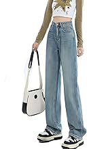 Women's Winter Warm Brushed Tencel Denim Wide Pants, High Waist, Elastic Waistband, Body Shape Coverage, Black, Blue, White
