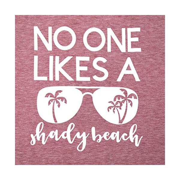 No One Likes A Shady Beach Tank Tops Women Summer Beach Tanks Sleeveless Graphic Hawaiian Vacation Shirts (Pink, L)