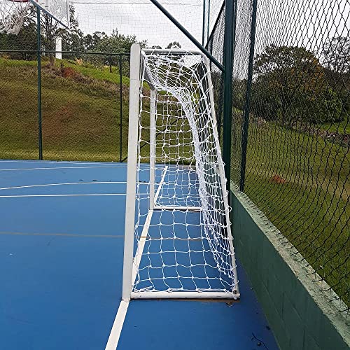 Par de Rede para Trave de Gol Futsal Fio 6 Nylon Futebol de Salão