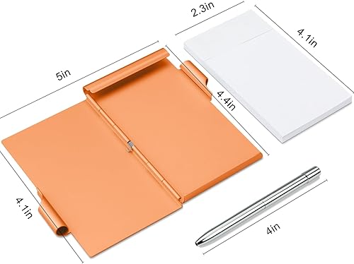 Miniatura 3 de amassan Cuaderno de bolsillo de metal y bloc de notas magnético, bloc de notas para lista de comestibles, lista de tareas, listas de compras,