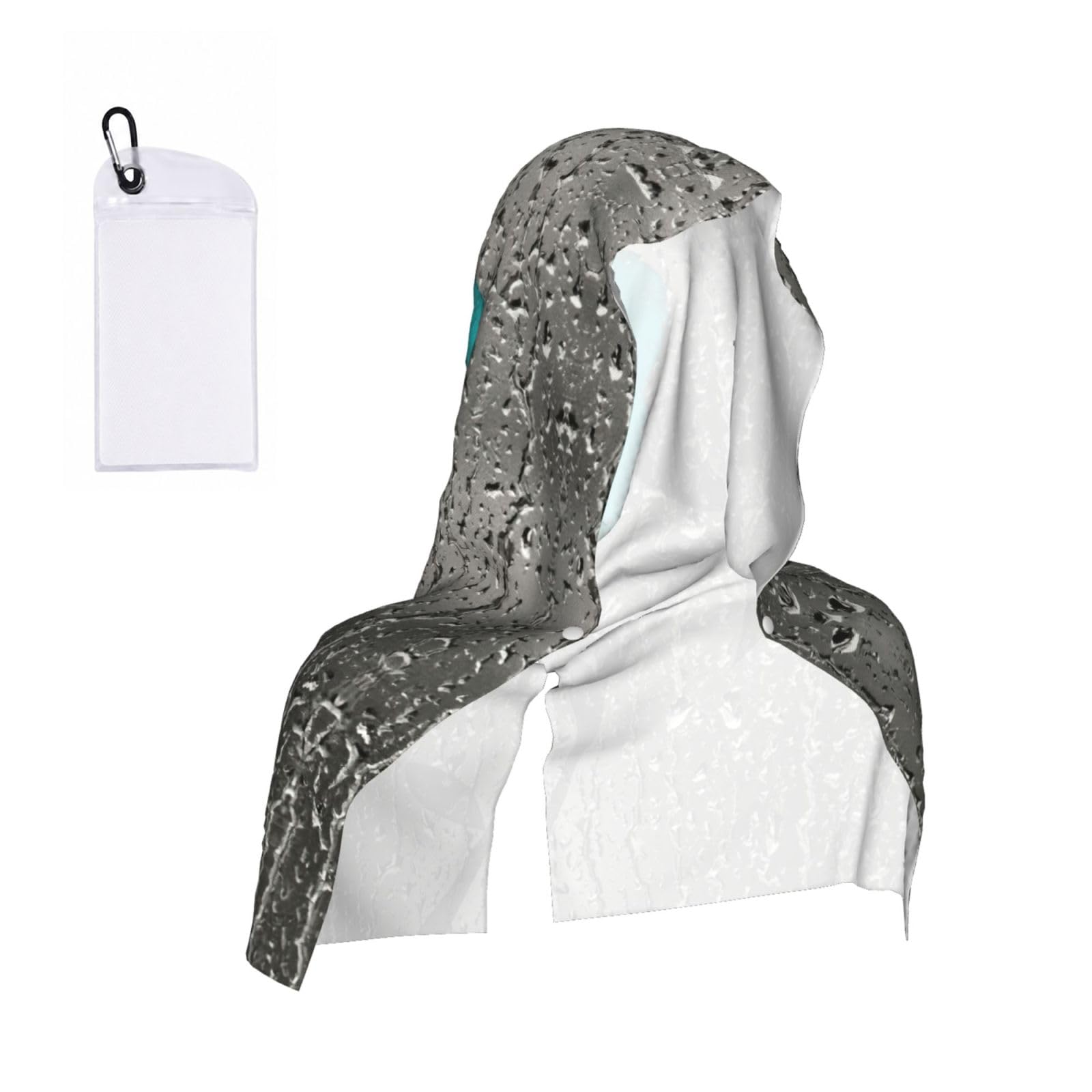ZYJHYY Teal Gray Rose Flower Print Unisex Swimming Towel Practical Camping Towel Skin-Friendly Cooling Towel For Workout Training