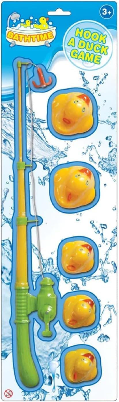 PEBBLE HUG 1Pc Hook a Duck Bath Toy for Kids, Toddlers & Babies - Perfect for Birthday, Pool Parties & Christmas