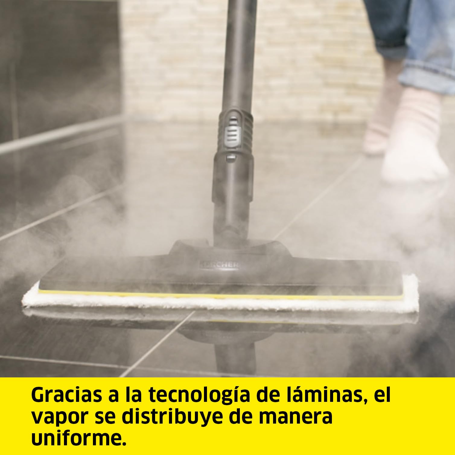 Kärcher Juego de boquilla EasyFix SC 1, boquilla para suelo EasyFix, paño de microfibra universal, 2 tubos de extensión (0,5 m), accesorios originales para el limpiador de vapor Kärcher SC 1