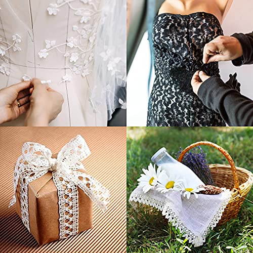 4.8 Yard Black Embroidered Lace Trims Star Shape Lolita Skirt Lace Ribbon For Diy Sewing Craft Supply #TOP4