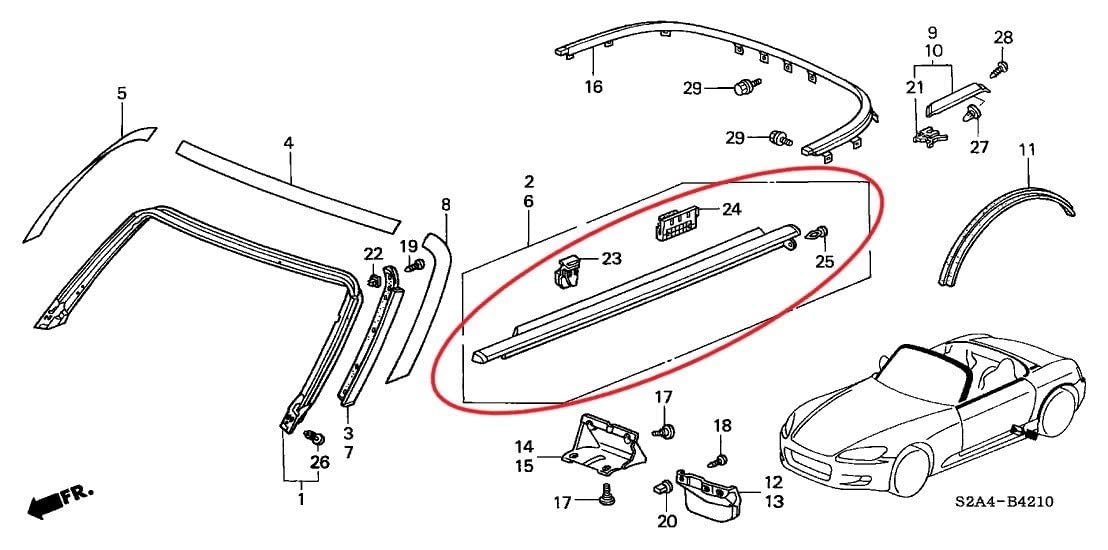 Amazon.co.jp: 品純正HONDA S2000 AP1 AP2 ドア  