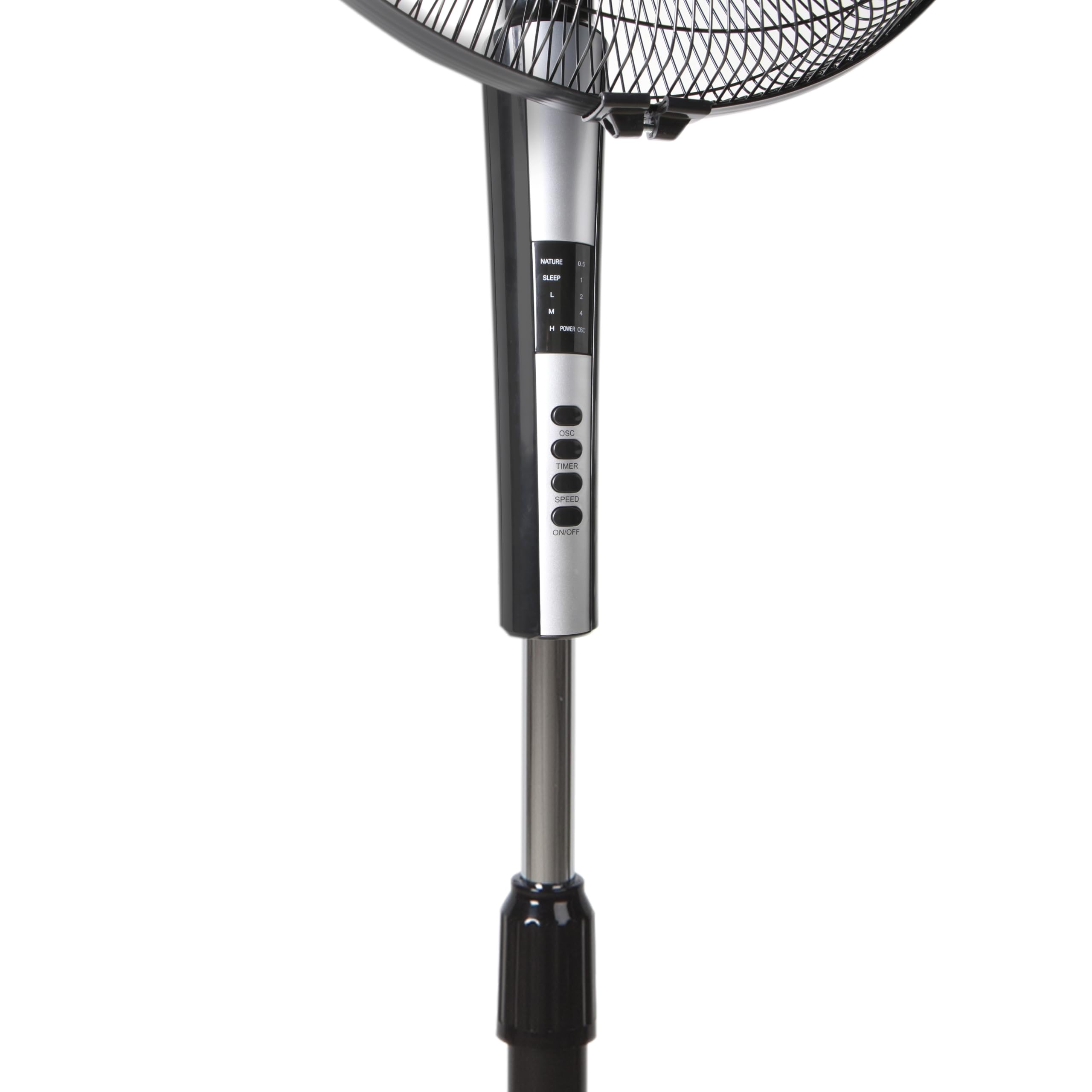 Orbegozo SF 0640 – Leiser Standventilator mit Fernbedienung, Timer, 2 Stufen, Turbo und leise, 65 W, Schwarz
