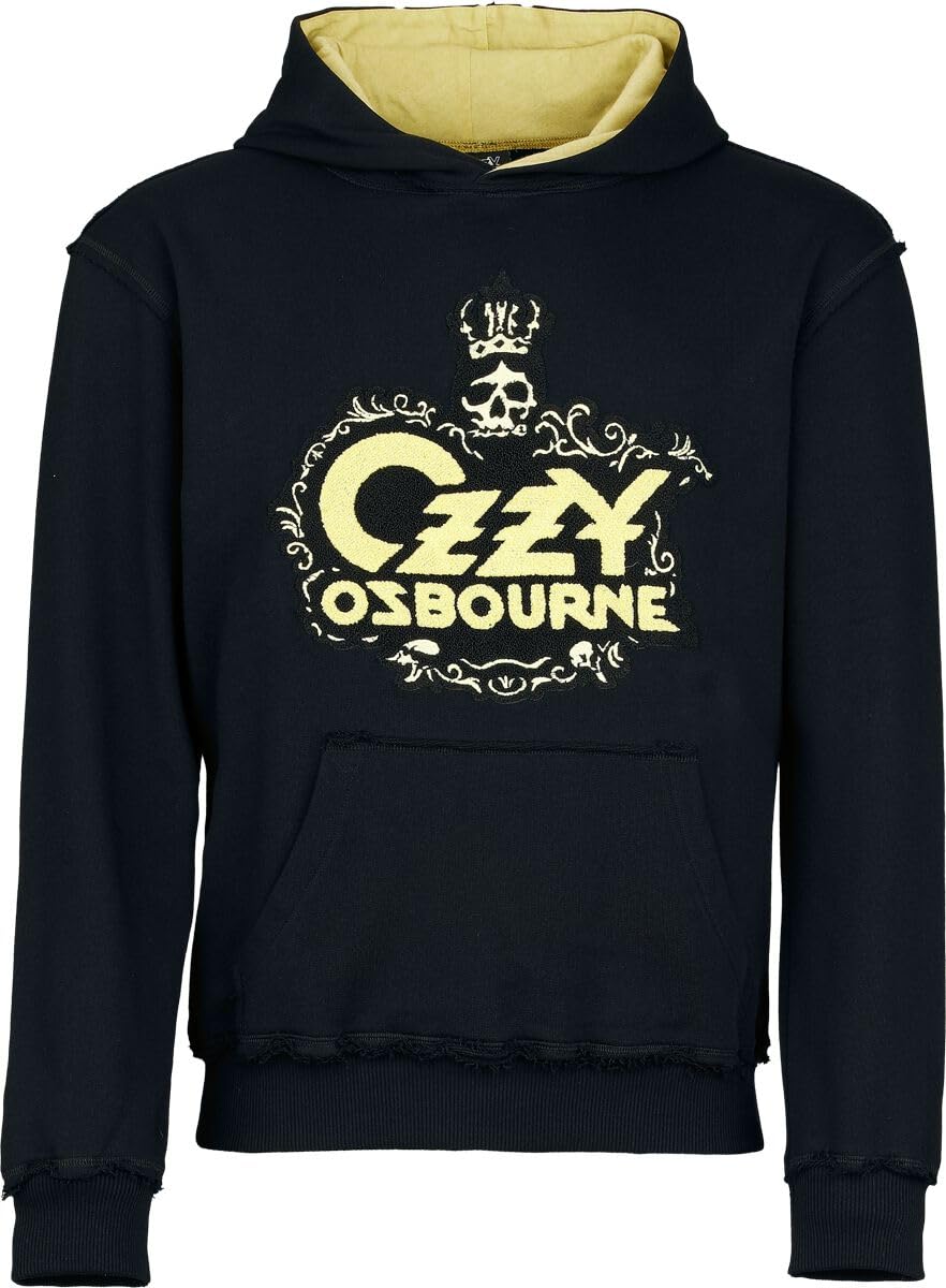 Ozzy Osbourne Logo Männer Kapuzenpullover schwarz/gelb