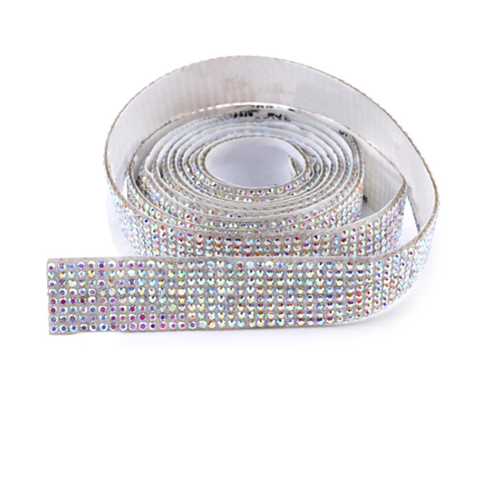 ACiyD Mehrzweck 1 Yards Selbstklebende Strass-Bordüre Glitter Kristallband Band Kette DIY Strassband-Bordüre für Autotelefon-Dekorationen für Geschenkverpackungen Basteln