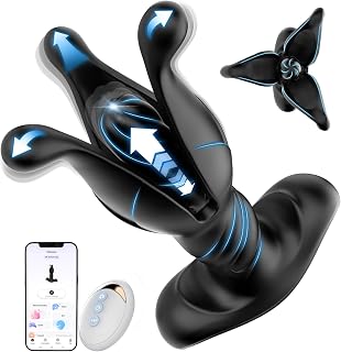 Contitop Plug Anal Gode Homme Pour Anus, Plug Anale,Prostate Homme Sex Toýs avec 9 Expansion 9 Poussée et 9 Vibration, Plugs Anals Plug Femme Débutante, Prostate Stimulant Vibrant Sextoy Sex Toys
